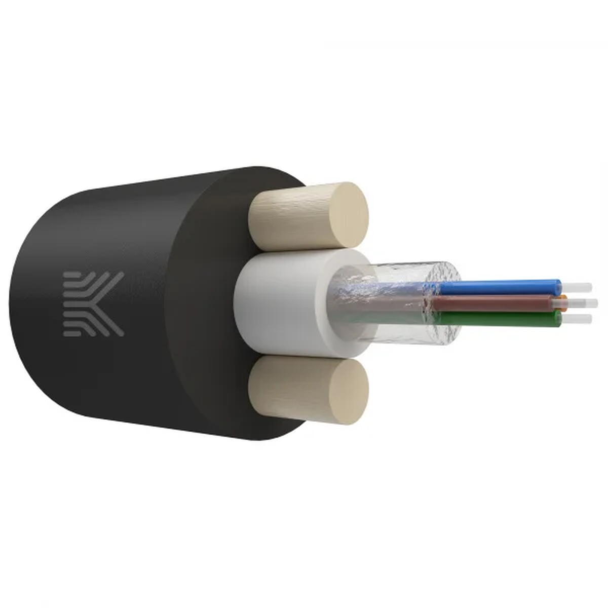 Дроп-кабель круглый с ЦТ G.657.A1, 4 ОВ, 1,5 кН